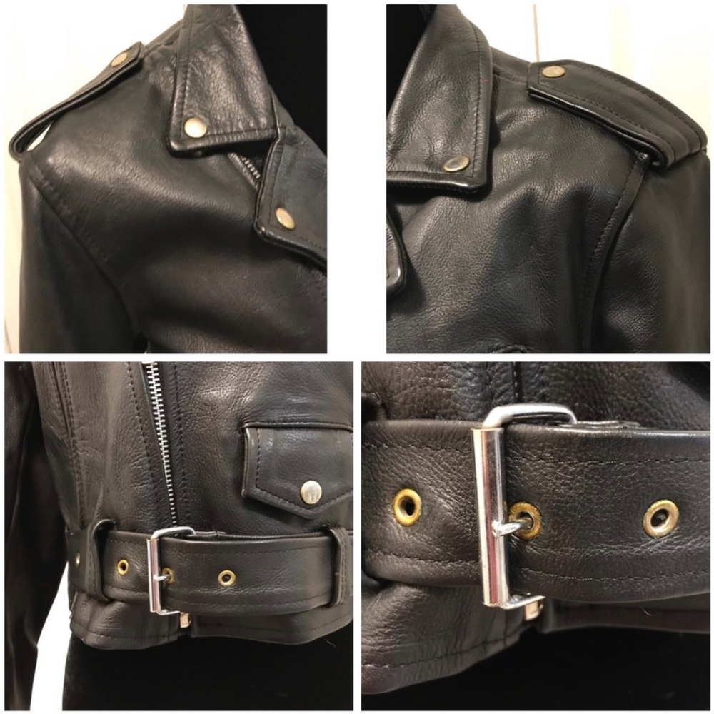 Vintage First Genuine Leather Motorcycle Jacket - Picture 4 of 7